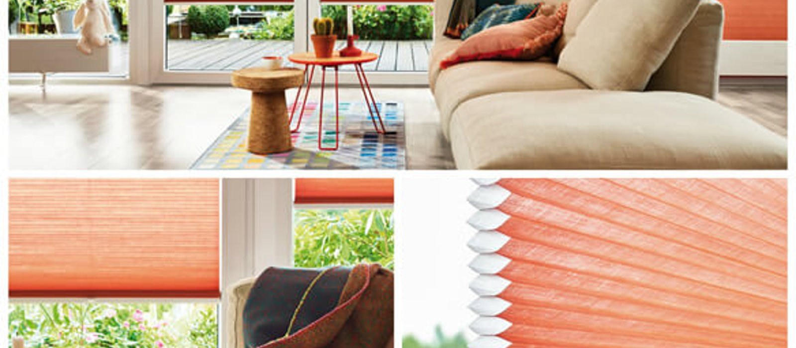 Coral Duette energy saving blinds for keeping heat out the home